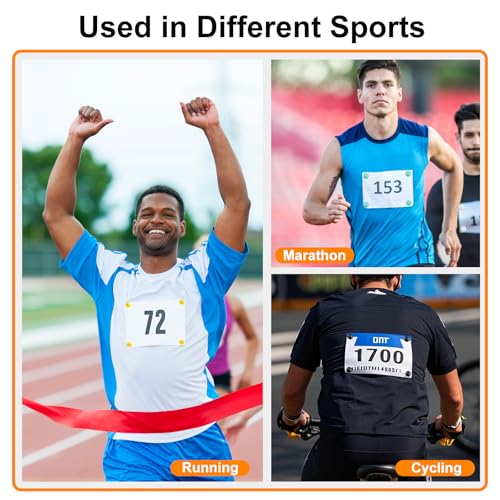 Magnetic Bib Clips for Runners Race Bib Clips Secures Running Athletes Bib Holders for Runner Marathon Cycling Marathon Running Essential Gift for Runner Men Women (Blue) - color: Blue