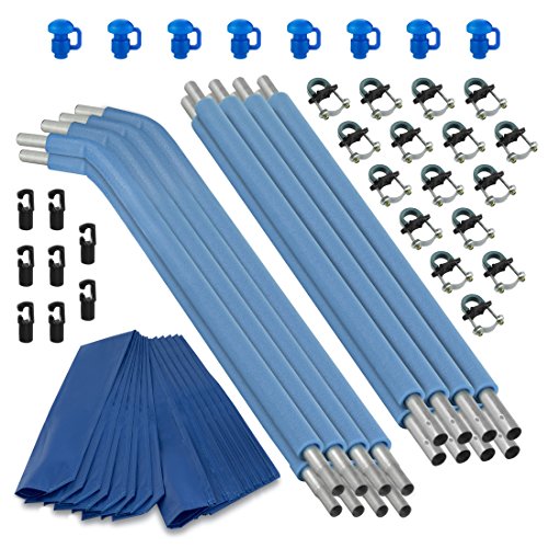 Upper Bounce Trampoline Safety Enclosure Poles Replacement Accessories Parts with Hardware - size: 8 poles, style: Curved