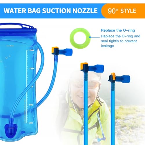 2025 Version Bite Valve Replacement 90 Degree - Silicone Mouthpiece for Camelbak & Most Hydration Bladder Brands - Upgrade Your Hydration
