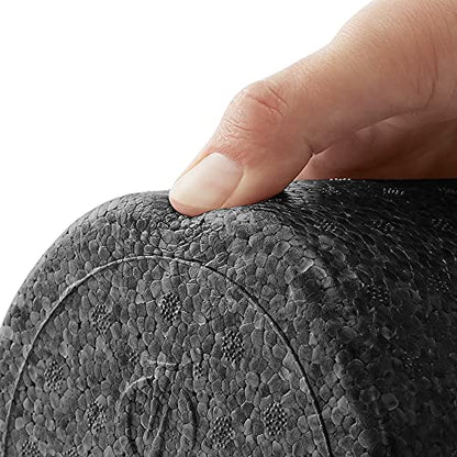 Philosophy Gym 18" High-Density Foam Roller for Exercise, Massage, Muscle Recovery - Round, Black - color: Black, size: 18 Inch
