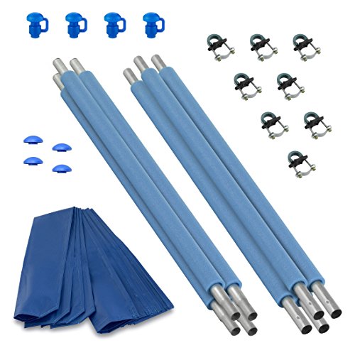 Upper Bounce Trampoline Safety Enclosure Poles Replacement Accessories Parts with Hardware - size: 4 poles, style: Straight