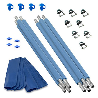 Upper Bounce Trampoline Safety Enclosure Poles Replacement Accessories Parts with Hardware - size: 4 poles, style: Straight