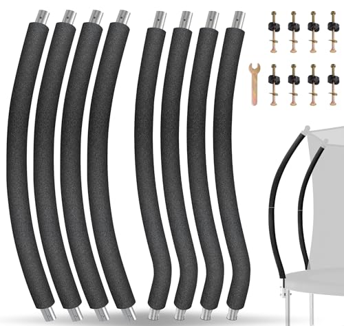 Trampoline Poles Replacement for Skywalker Or Jumpzylla Trampoline Net - style: For Jumpzylla 12&14ft-4xUpper+4xLower Tubes