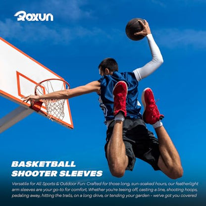 ROXUN Arm Sleeves Cooling UV Sun Protection Sport Compression for Men Women - color: 2 Black+dark Gray+light Gray