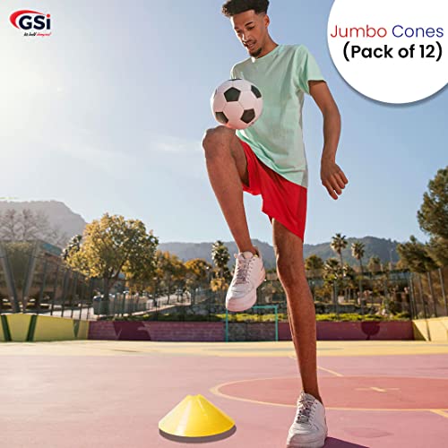 GSi High-Visibility Jumbo Soccer Cones for Agility & Speed Training