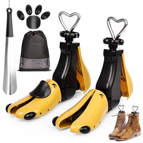 2Pack Shoe Stretcher For Men Women, Adjustable Boot Stretcher For Wide Feet - color: Yellow, size: Women 6-10,Men 4.5-9