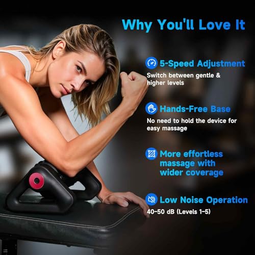 Electric Rolling Percussive Massager for Post-Exercise Muscle Relaxation, Deep Tissue Massager for Legs, Calves, Glutes, Back, Arms & Feet, Handheld Cordless Rolling Tool, 5-Speed Fitness Relaxation