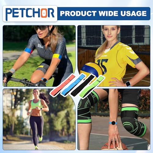 4PCS Replacement Heart Rate Monitor Band, Soft Adjustable Armband Straps