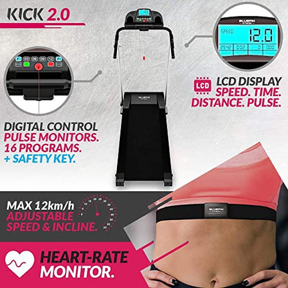 Bluefin Fitness Kick 2.0 | Task 2.0 | Innovative High-Speed Folding Treadmill | Home Walkpad | Joint Protection Tech | Compact Walking | Running Machine | Home Gym Office | Bluetooth - style: B Kick 2.0 2024