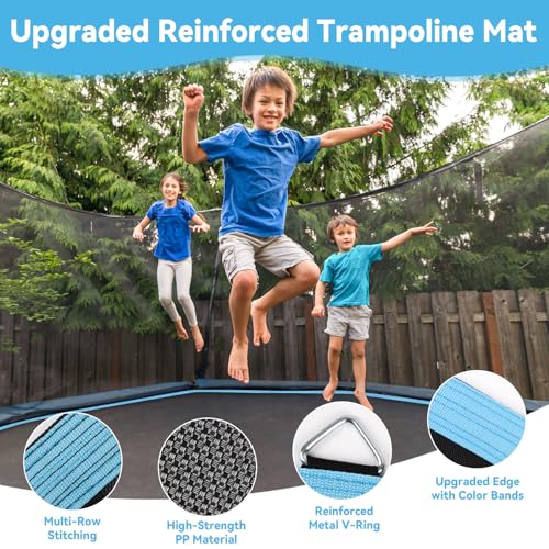 14ft Trampoline Mat Replacement, 72/88 V‑Hooks