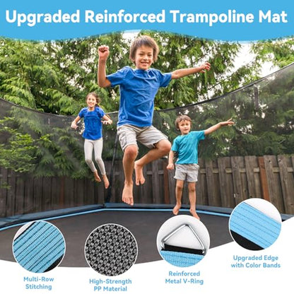 14ft Trampoline Mat Replacement, 72/88 V‑Hooks