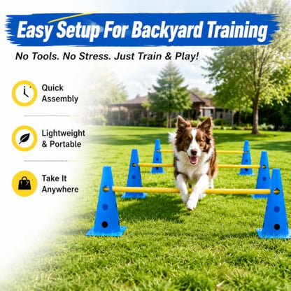 MAICIBI Dog Agility Hurdle Training Set - color: MKB Hurdle Cone-12