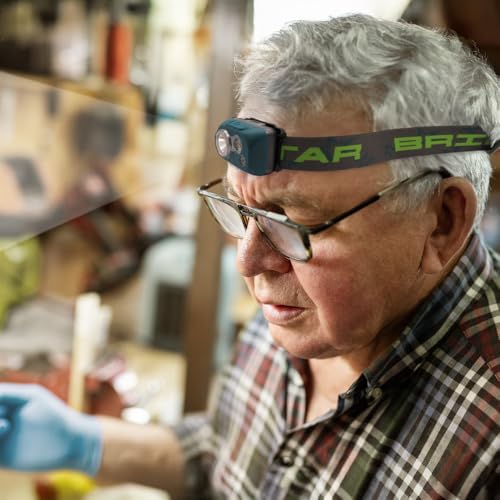 Bright Star B.O.B "Big Ol' Beam" 300 Lumen LED Headlamp Hands-Free, Kawi Green, Auxiliary Red LED, 4 Modes, Waterproof Ideal for Outdoor, Industrial, Emergency, Running, Batteries Included - color: Kawi Green