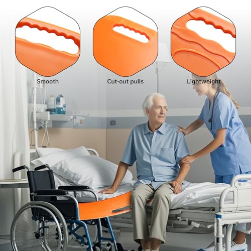 Transfer Board and Slide Board for transferring, Sliding Board Transfer to Wheelchair ，Patient Transfer ，Transfer Boards from Wheelchair to Car, Toilet, Tub, Slide Sheet, （Patented Product） - color: Transfer Board + Slide Sheet（28"x28"）