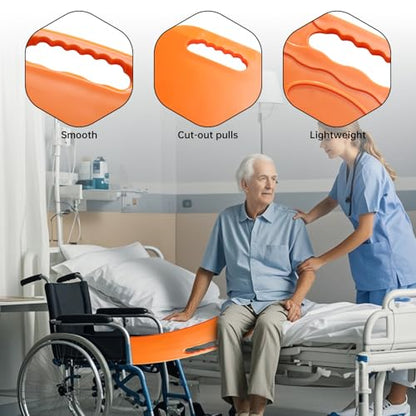 Transfer Board and Slide Board for transferring, Sliding Board Transfer to Wheelchair ，Patient Transfer ，Transfer Boards from Wheelchair to Car, Toilet, Tub, Slide Sheet, （Patented Product） - color: Transfer Board + Slide Sheet（28"x28"）