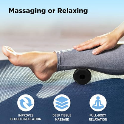 5-in-1 Foot Massager Roller Set for Plantar Fasciitis & Heel Pain Relief - color: 5-piece Set Black