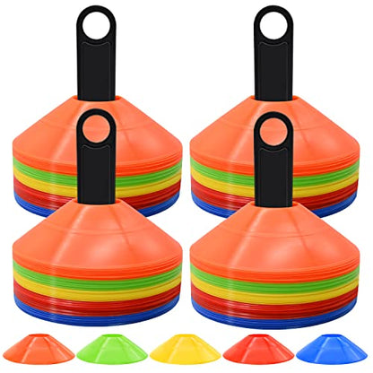 25/50/100pcs Disc Cones, Agility Soccer Cones with Carry Bag and Holder - color: 200pcs