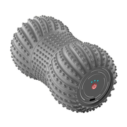 Portable Electric Muscle Massage Roller, 6 Vibration Levels for Deep Tissue Relief, Handheld Massager for Plantar Fasciitis, Neck, Back, Leg Pain, Rechargeable with Bluetooth Speaker(Gray) - color: Gray