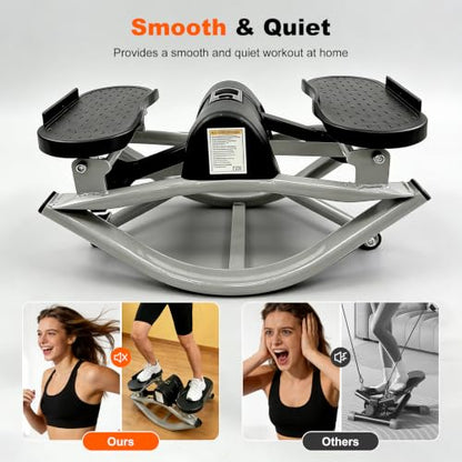 Rock Stepper Machine 3D Lateral Rocking Fitness Stepper