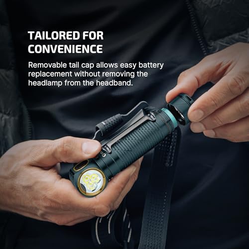 OLIGHT Perun 3 Headlamp Rechargeable, Red Light, Waterproof, Dream Blue - color: Dream Blue