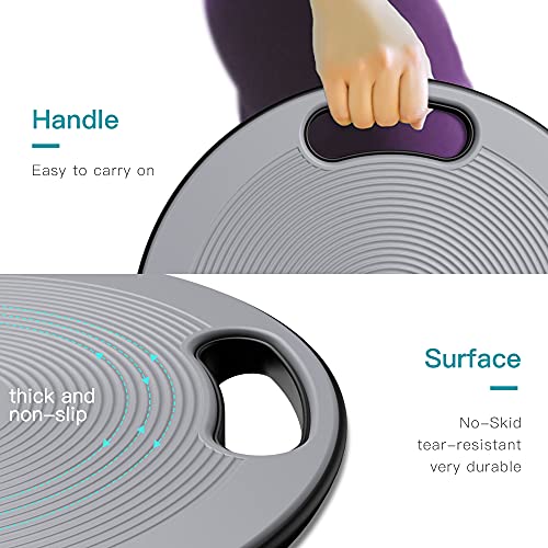 Wobble Exercise Balance Board, No-Skid Surface - color: Classic Gray