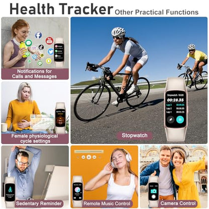 Fitness Tracker with 24/7 Heart Rate, Blood Oxygen, Sleep Tracker, 1.47''Waterproof Fitness Watch, Activity Tracker with Step Tracker for Women Men - color: White