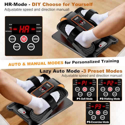 TDH Under Desk Elliptical Machine Leg Exerciser Electric - color: Orange