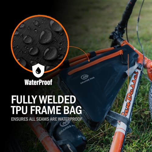 Orange Mud Waterproof Bike Frame Bag TPU Triangle Storage Bag - style: Frame Bag