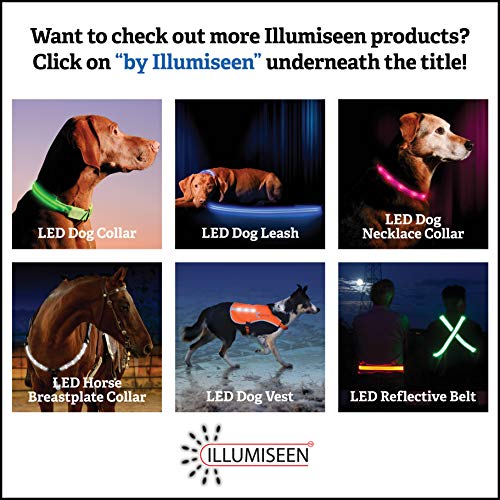 Illumiseen Extension for the LED Reflective Belt – Adds a max. of 19.6” to your LED Belt - color: Neon Green