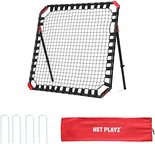 Soccer Rebound Net Rebounder | Skill Training Gifts, Aids & Equipment for Kids Teens & All Ages - Kick-Back/Perfect Storage, Agility Ladders
