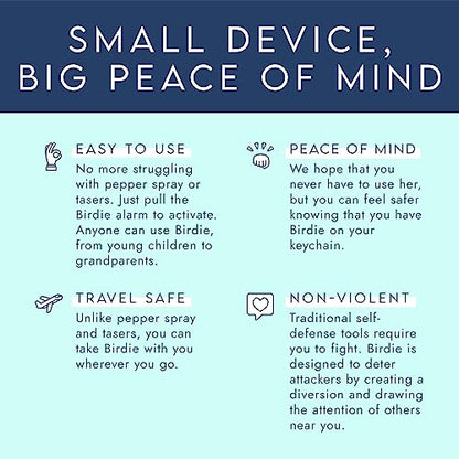 She’s Birdie–The Original Personal Safety Alarm for Women by Women–Loud Siren, Strobe Light and Key Chain in a Variety of Colors (Blossom) - color: Blossom