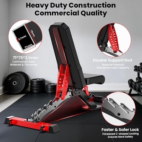 pooboo Power Cage Smith Machine with 2000LB Squat Rack Cable System