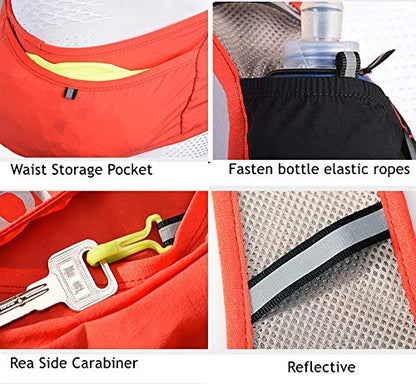 Lovtour Hydration Race Vest,2.5L Running Vest Lightweight Pack with 2 Soft Water Bottles Bladder for Marathoner Running Race Cycling Hiking Camping Biking