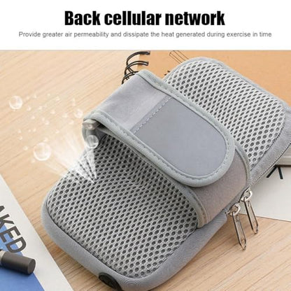 Arm Band Outdoor Night Run Jogging Mobile Phone Bag Sweat Proof Phone Pouch Waterproof Wrist Arm Bag(Gray-Large)