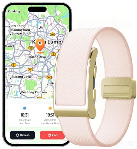 Yihou Screenless Fitness Tracker GPS Smart Bracelet Heart Rate Sleep Monitor Health Tracker Fall Detection SOS Call Pedometer Step Counter AI-Powered Activity Tracker Waterproof Nylon Wrist Band - color: Pink