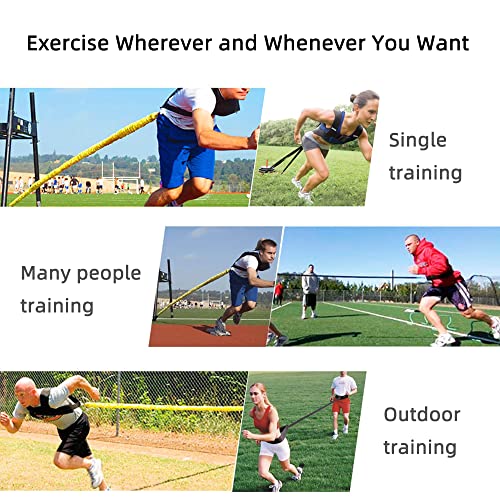 Speed Training Equipment Resistance Football Explosive Training Set - color: black rope, size: 13.1FT
