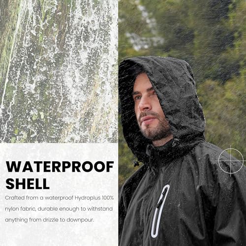 Men Women Rain Suits Waterproof Rain Gear Jacket and Pants for Golf Fishing - color: Black, size: Small