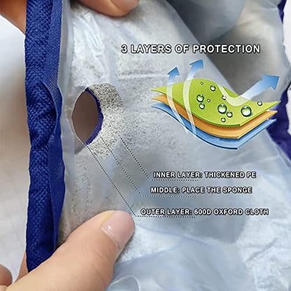 Trampoline Spring Cover 40 Inch Replacement Safety Pad for Mini Trampoline 3 Layer Protect Tear-Resistant Oxford Cloth Easy to Install Replacement for Home, Gym - color: Blue