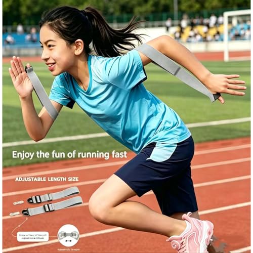 1 Pair Adjustable Arm Swing Trainer for Youth, Corrects Arm Position for Track and Field, Agility & Speed Trainin - Unisex Youth Athletes（Gray）