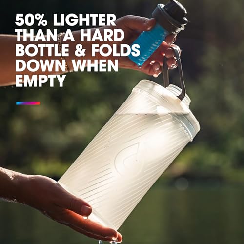 HydraPak Flux+ Water Bottle with Integrated Water Filter (1.5L, Clear)