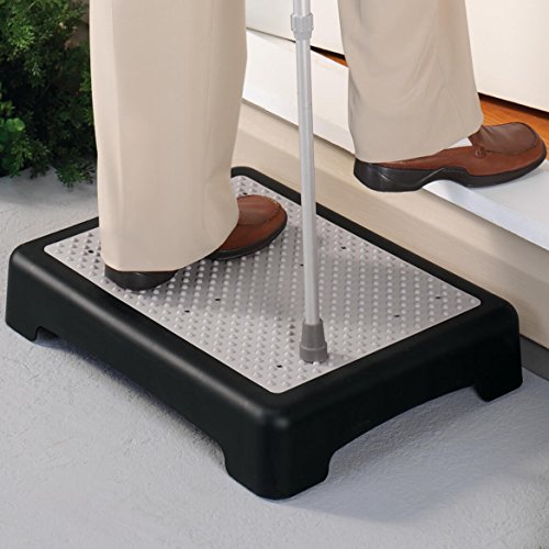 Non-Slip Indoor/Outdoor 4 Inch Height Mobility Platform Step, Grooved