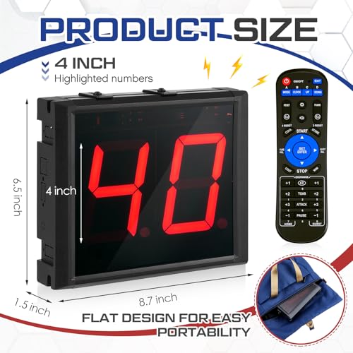 Relaxweex Two-Digit LED Digital Counter Lap Timer Wall Mounted Digital Lap Counter for Swimming Countdown/up 4 Inch High Swim Supplies with Buttons Remote and Alarm Beep - style: Two-digit