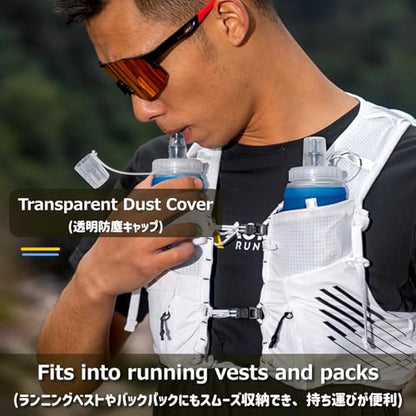 Azarxis TPU Soft Flask Collapsible Water Bottles BPA-Free 250ml 350ml 500ml for Hydration Vest Pack Running Hiking Cycling Climbing - color: 500ml - 1 Pack