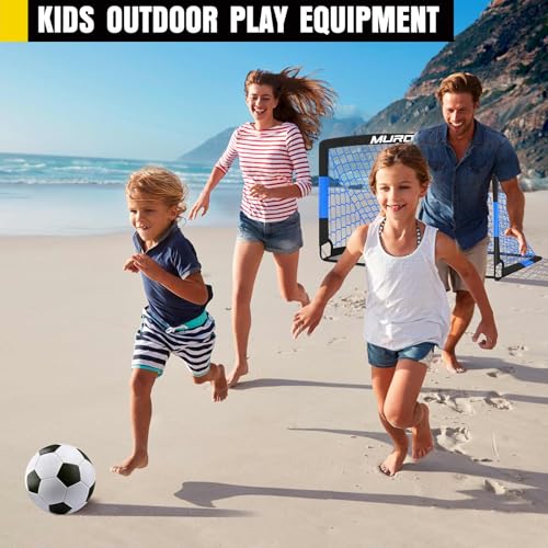 Soccer Goal, Kids Soccer Goals for Backyard Set, Pop Up Soccer Net - color: Black Blue, size: 6 ft x 4 ft