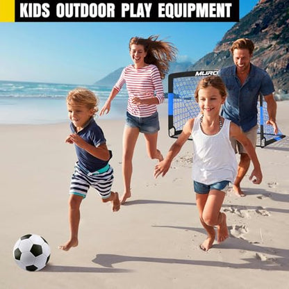 Soccer Goal, Kids Soccer Goals for Backyard Set, Pop Up Soccer Net - color: Black Blue, size: 6 ft x 4 ft