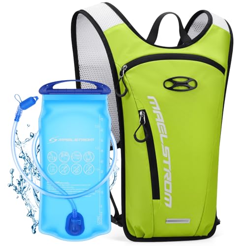 Maelstrom Hydration Backpack with 2L Water Bladder,Lightweight Running Vest - color: Light Green
