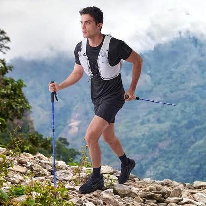 Running Hydration Vest 5L, Running Backpack with 2x500ml Soft Flask - color: White, size: X-Large