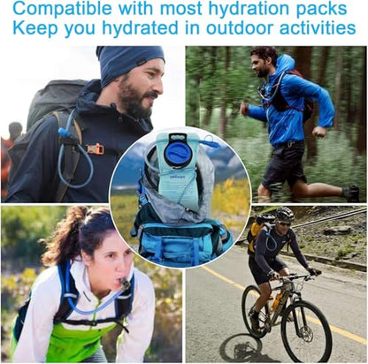 Hydration Bladder 2L-3L with Cleaning Brush - Wide Opening, Leak Proof Water Reservoir for Hiking Cycling Running Camping Backpack - BPA Free - size: 3L-Blue
