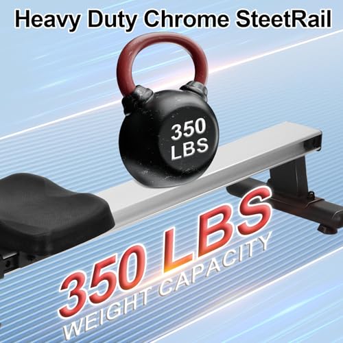 Rowing Machine, Magnetic Rower Machine with Adjustable Resistance, Magnetron Flywheel Rowing Machine, Home Exercise Sunny Rowing Machine