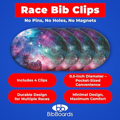 BibBoards bibSNAPS Race Bib Clips, Galaxy, 4 Pack - color: Galaxy